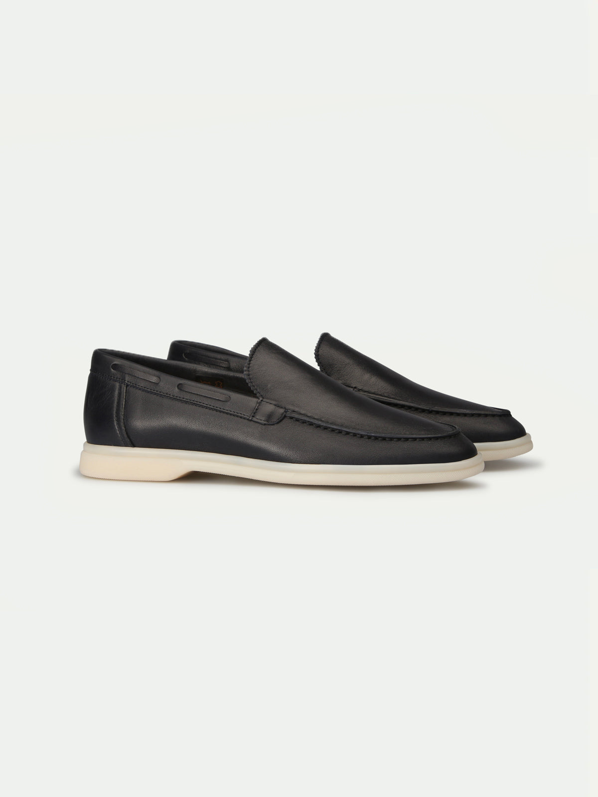 Lady Navy Nappa Amalfi Loafers — view 1