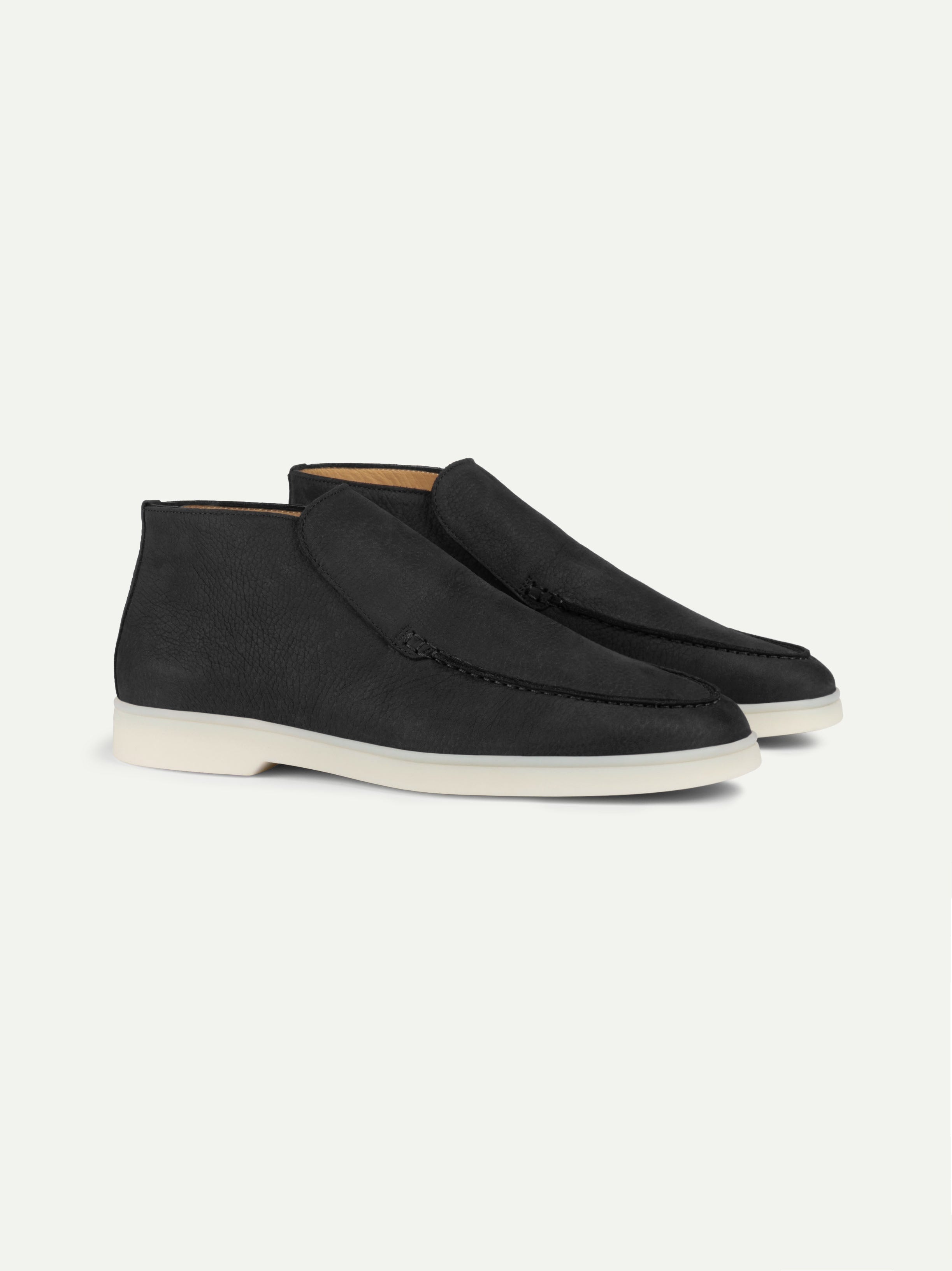 Black Nubuck Winter Milano Loafer — view 1