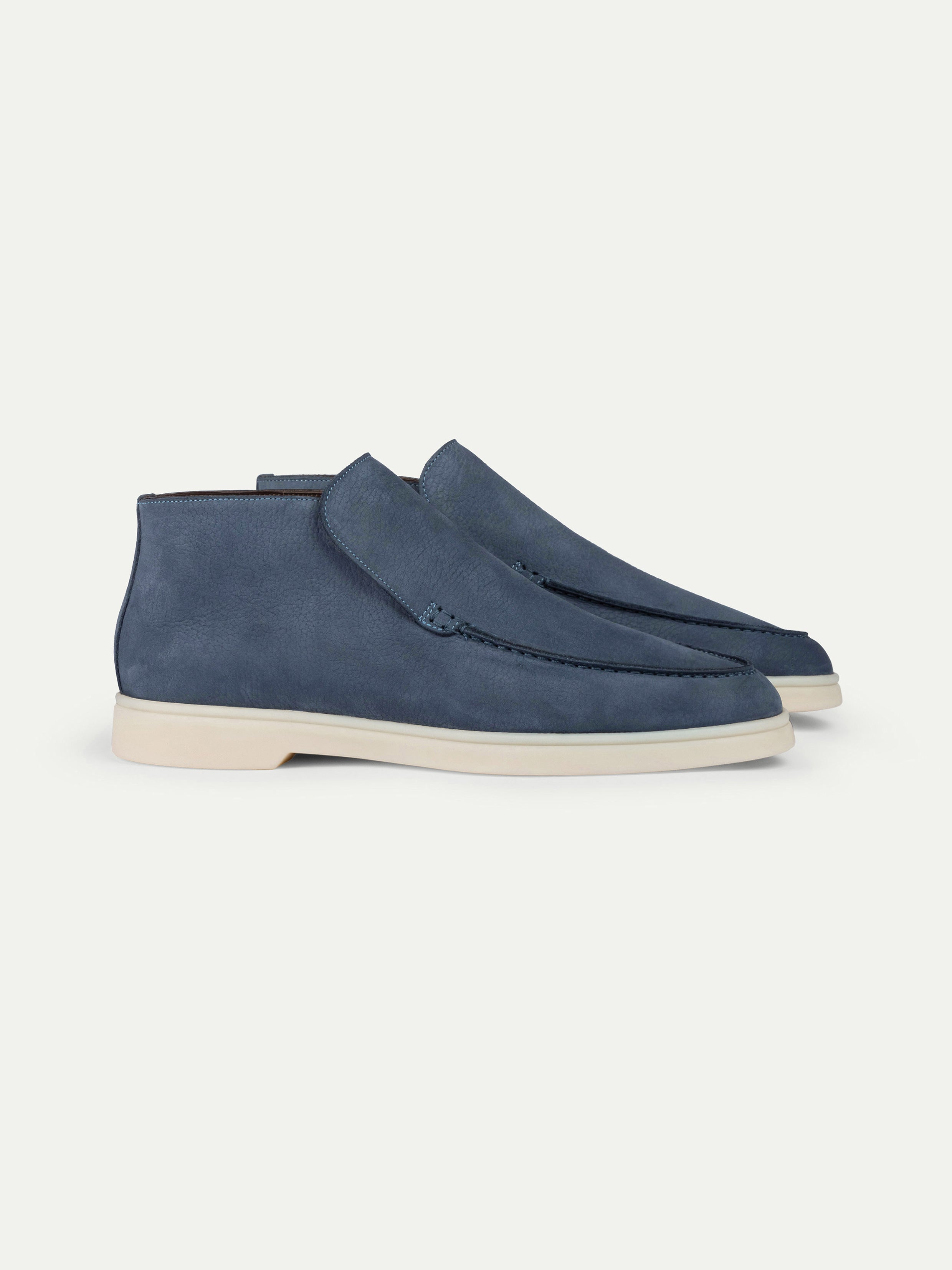 Steel Blue Nubuck Winter Milano Loafer — view 1
