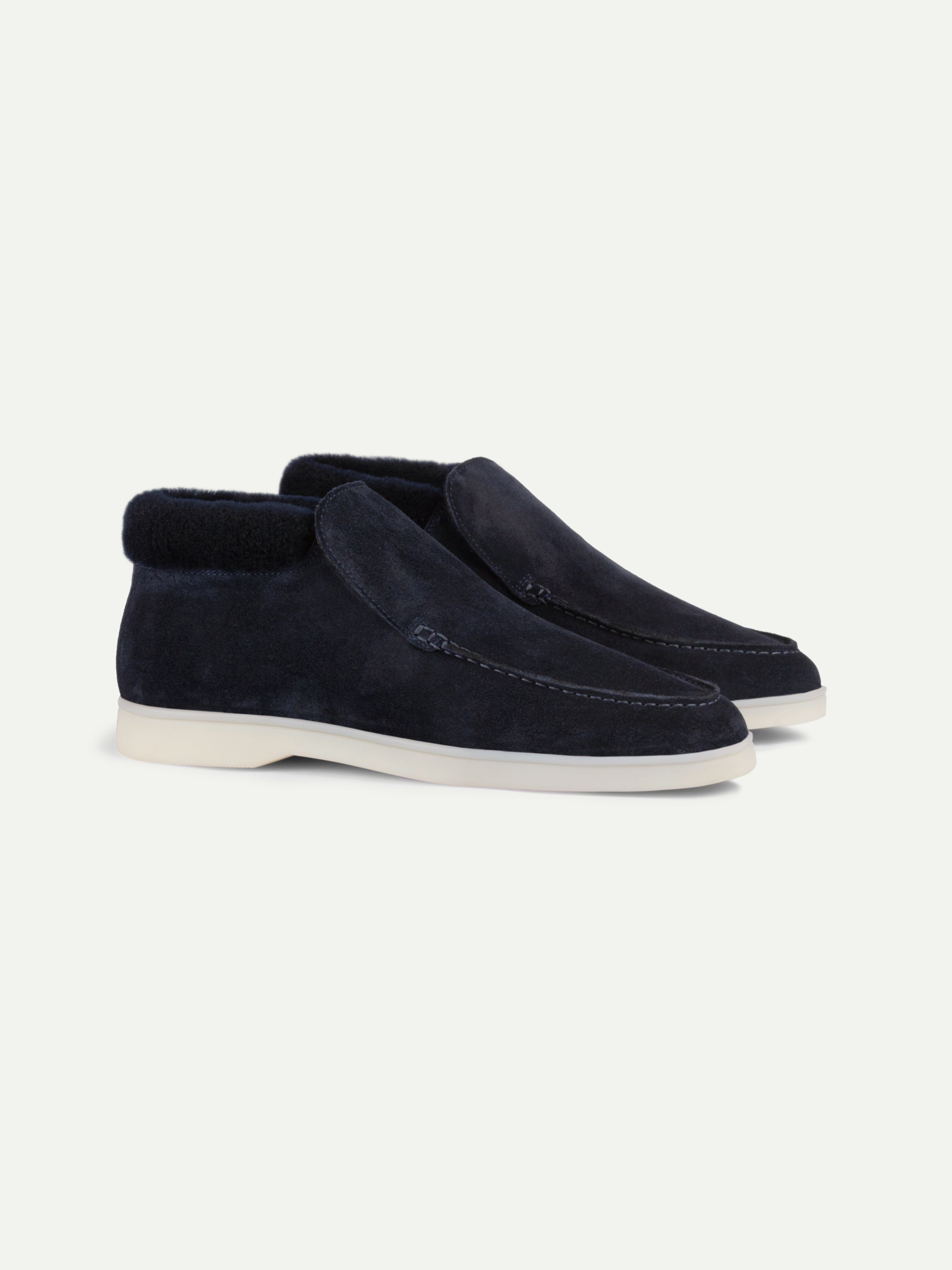 Lady Dark Blue Milano Loafer Fur — view 1