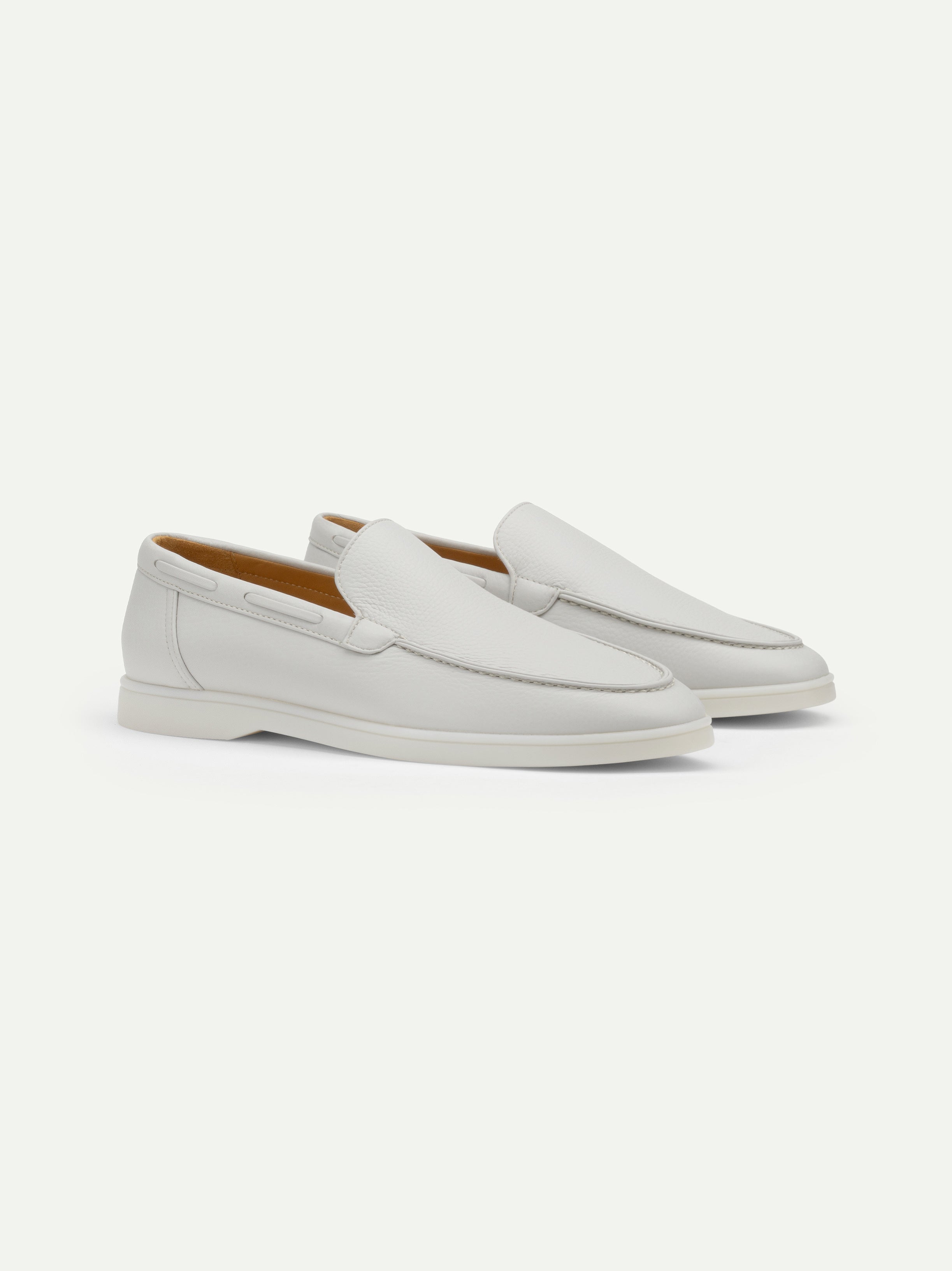 Classic Grey Grain Amalfi Loafers — view 1