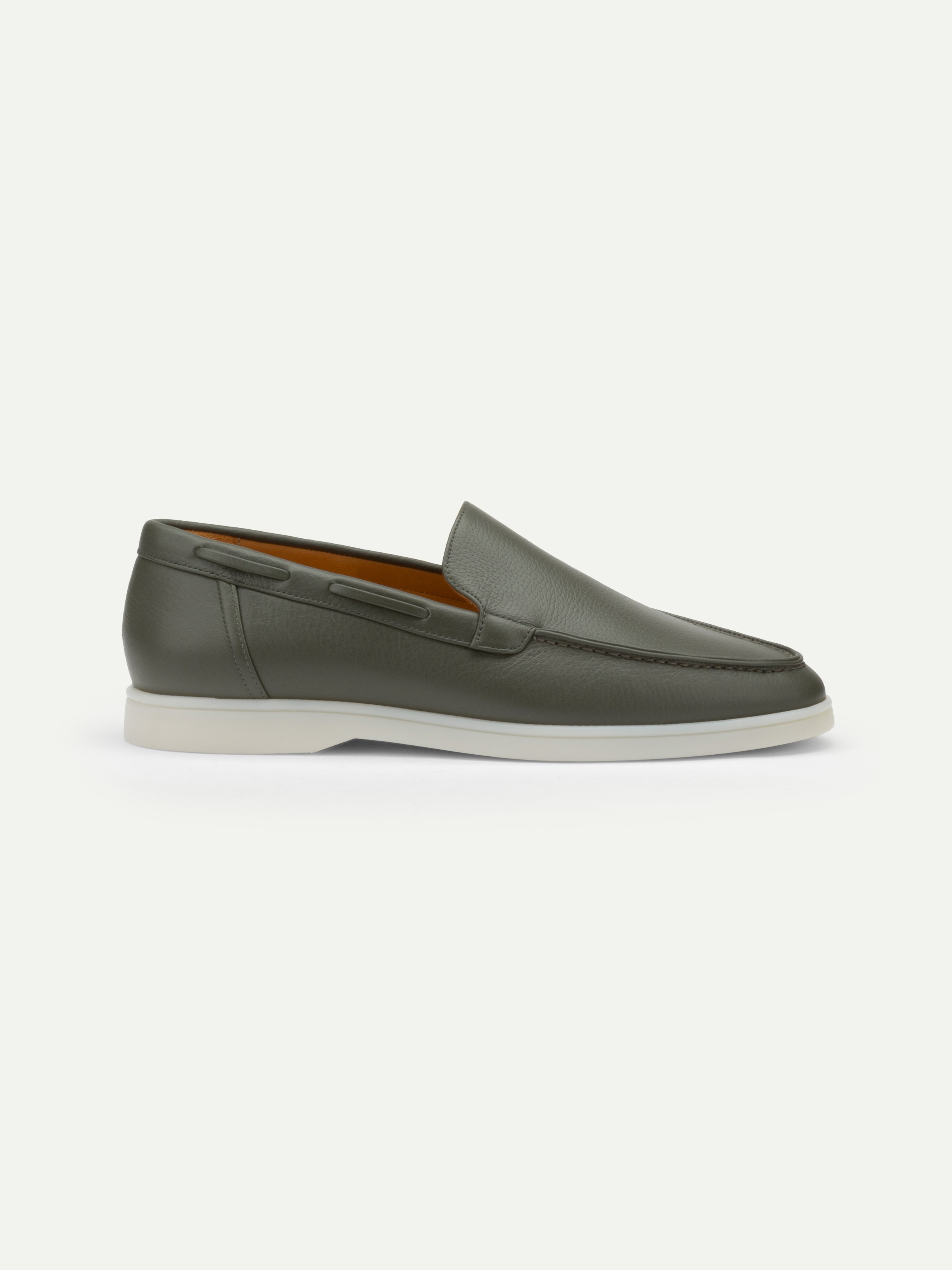 Classic Green Grain Yacht Loafers