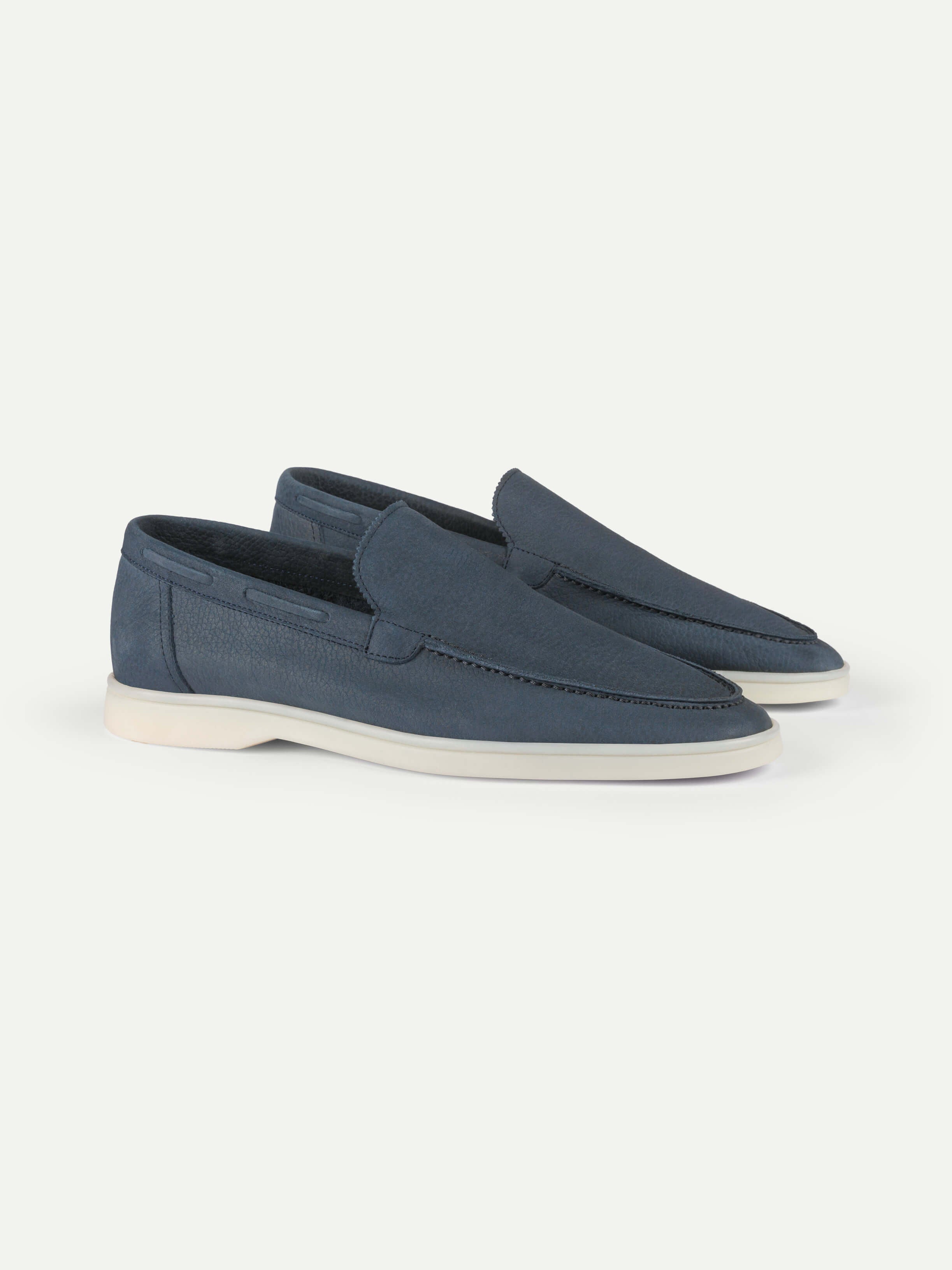Steel Blue Nubuck Amalfi Loafers — view 1