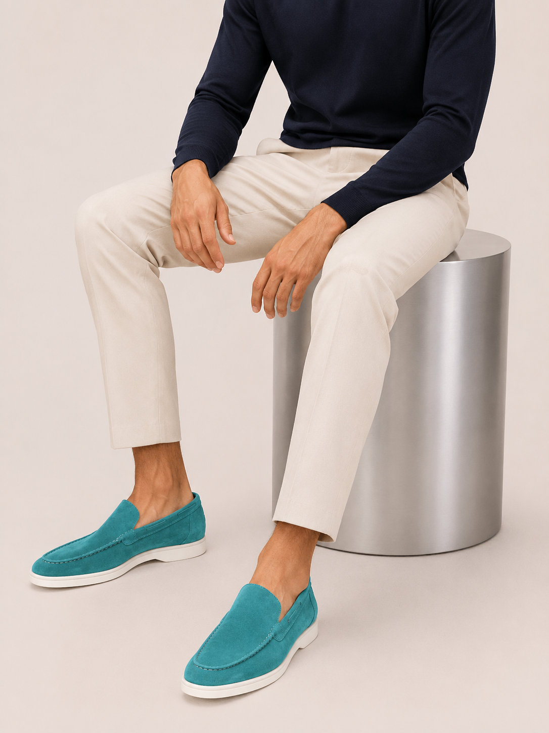 Moreno Suède Loafer Turquoise