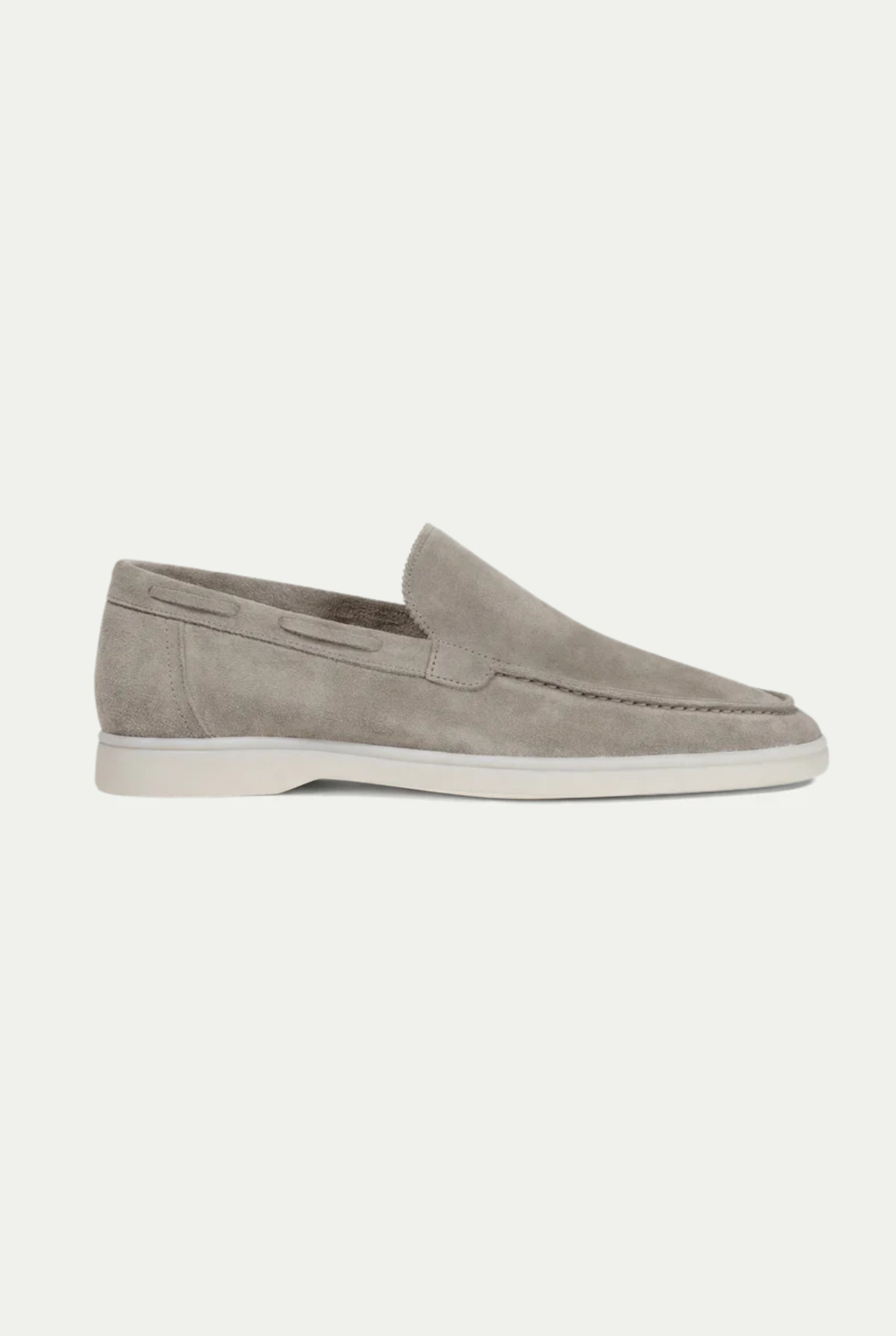 Moreno Classic Suede Loafer Light Gray — view 1
