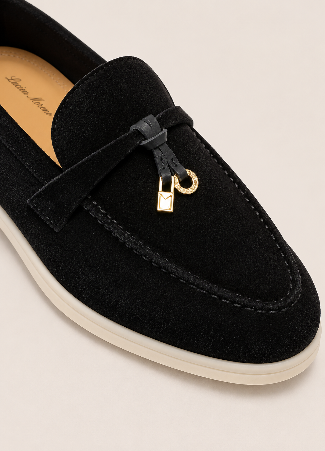 Lady Black Buckle Loafer