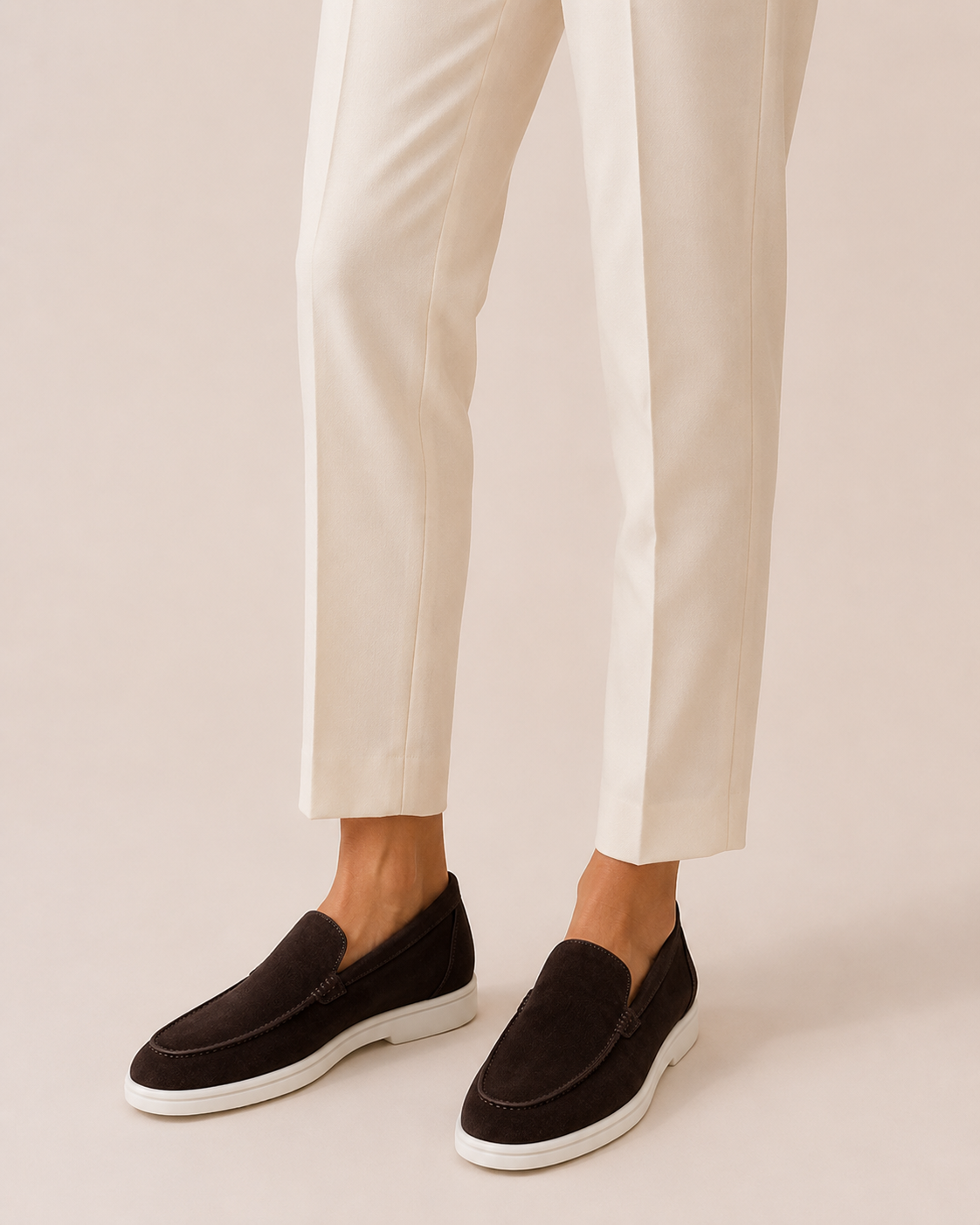 Lady Dark Brown Cowhide Slip-On Loafers