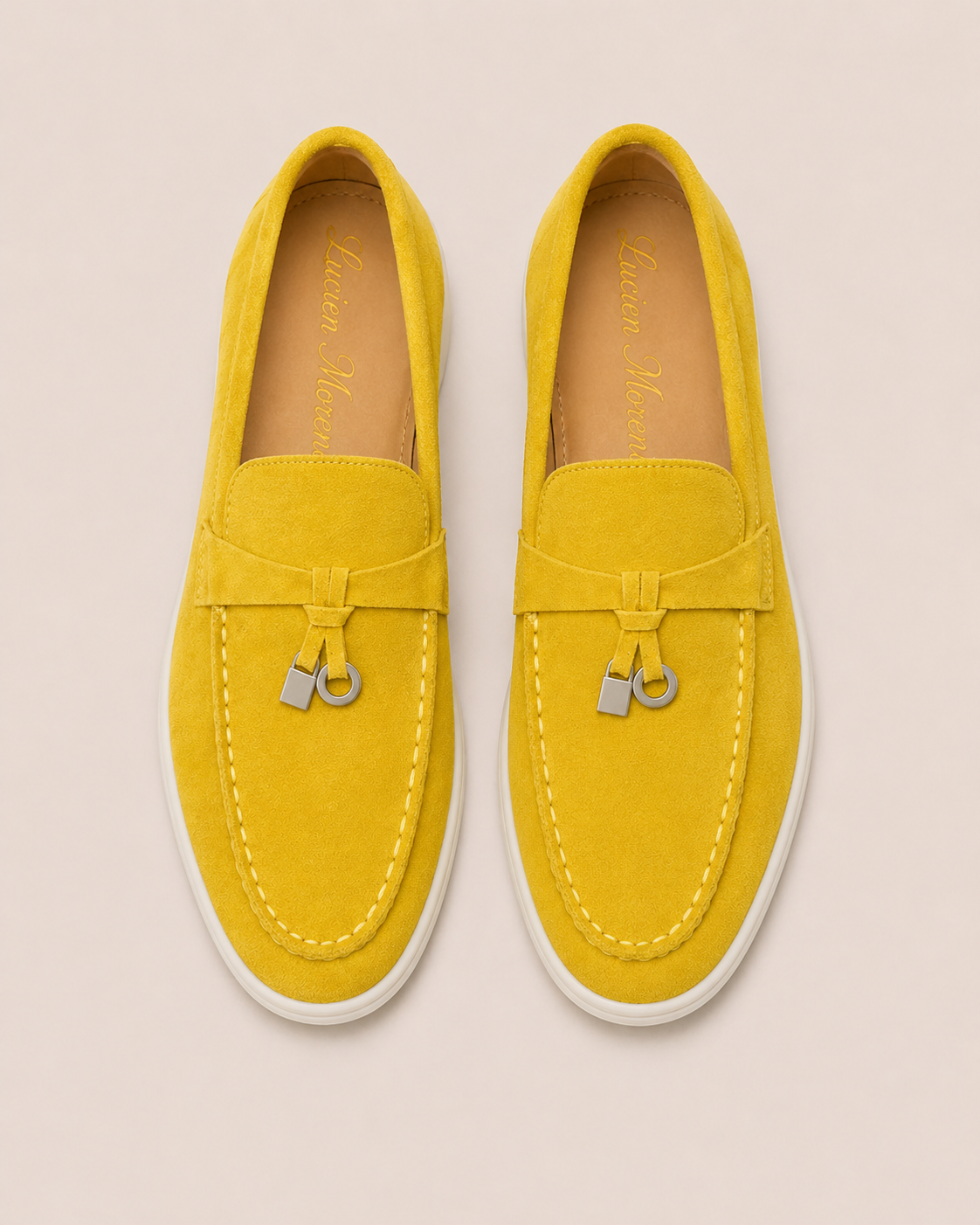 Lady Goose Yellow Buckle Loafer