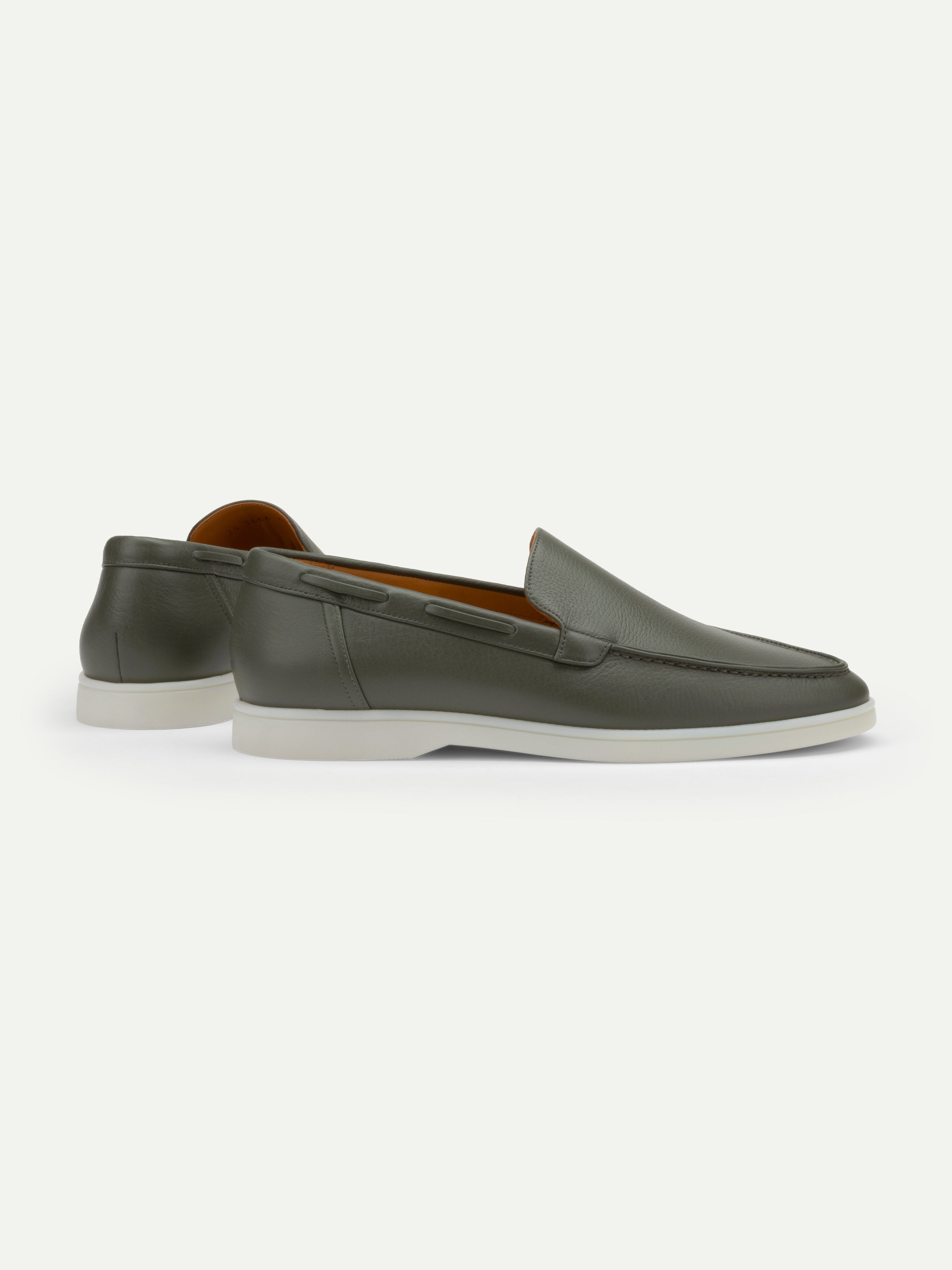 Classic Green Grain Yacht Loafers