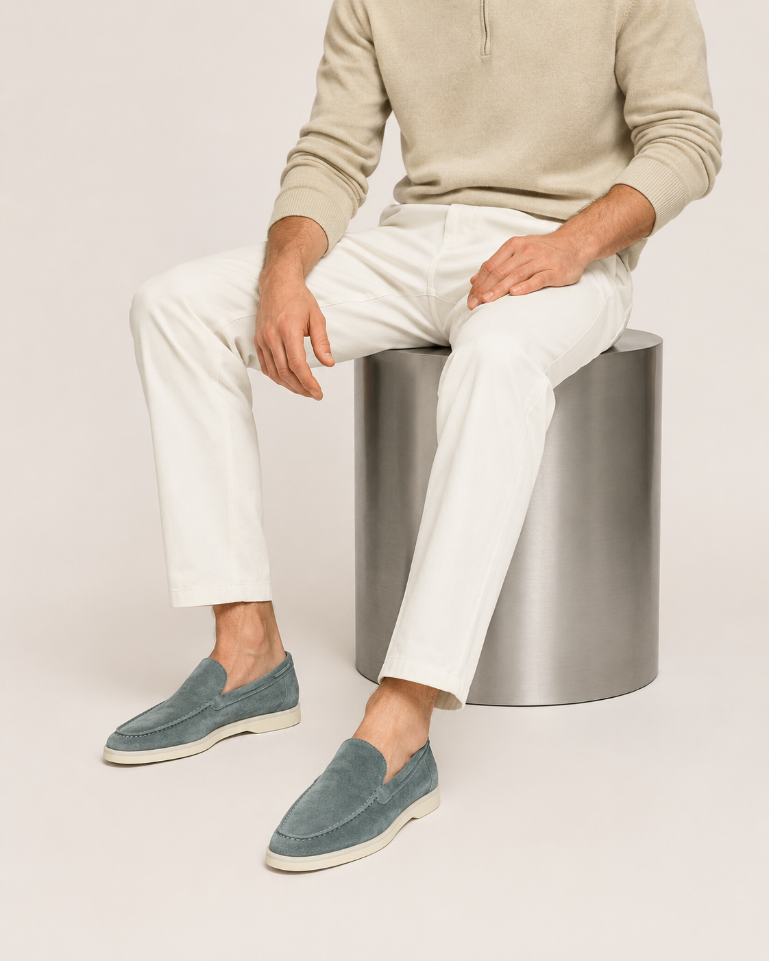 Moreno Suède Loafer Dusty Blue