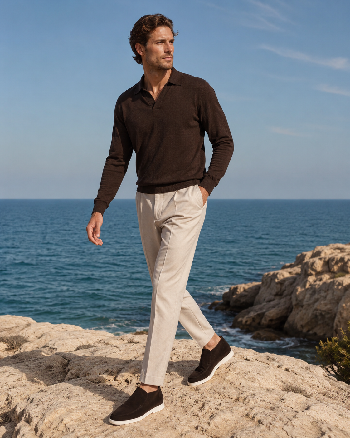 Moreno Suède City Loafer Dark Coffee