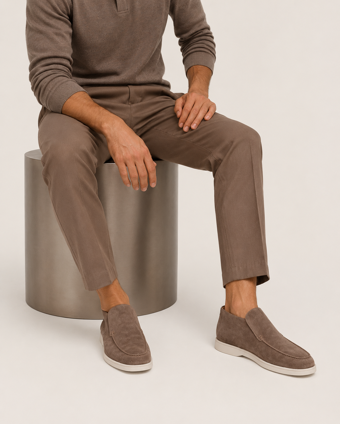 Moreno Suede City Loafer Taupe