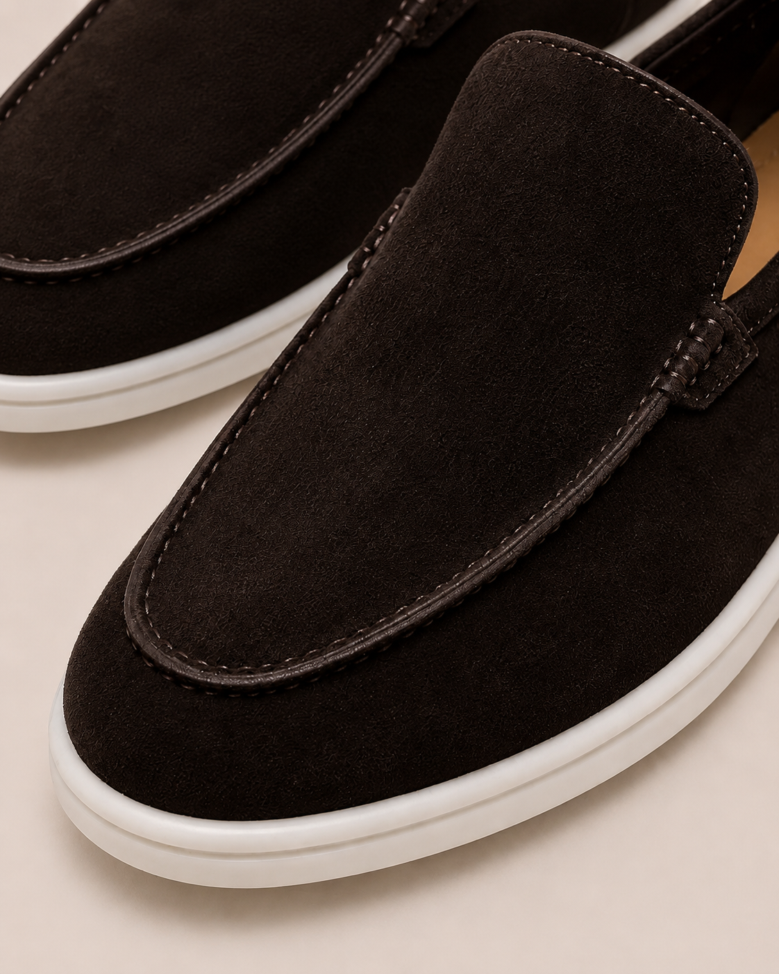 Dark Brown Cowhide Slip-On Loafers