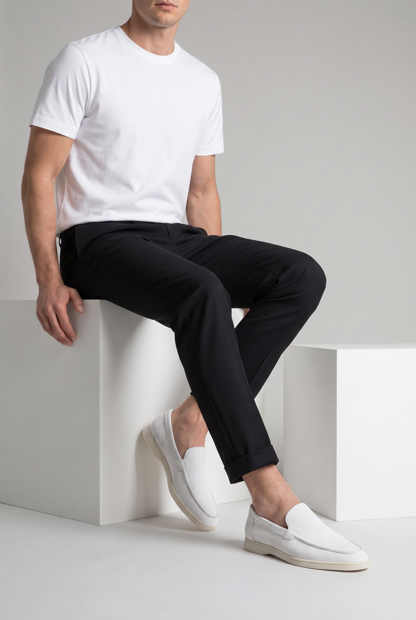 Moreno Suède Loafer White
