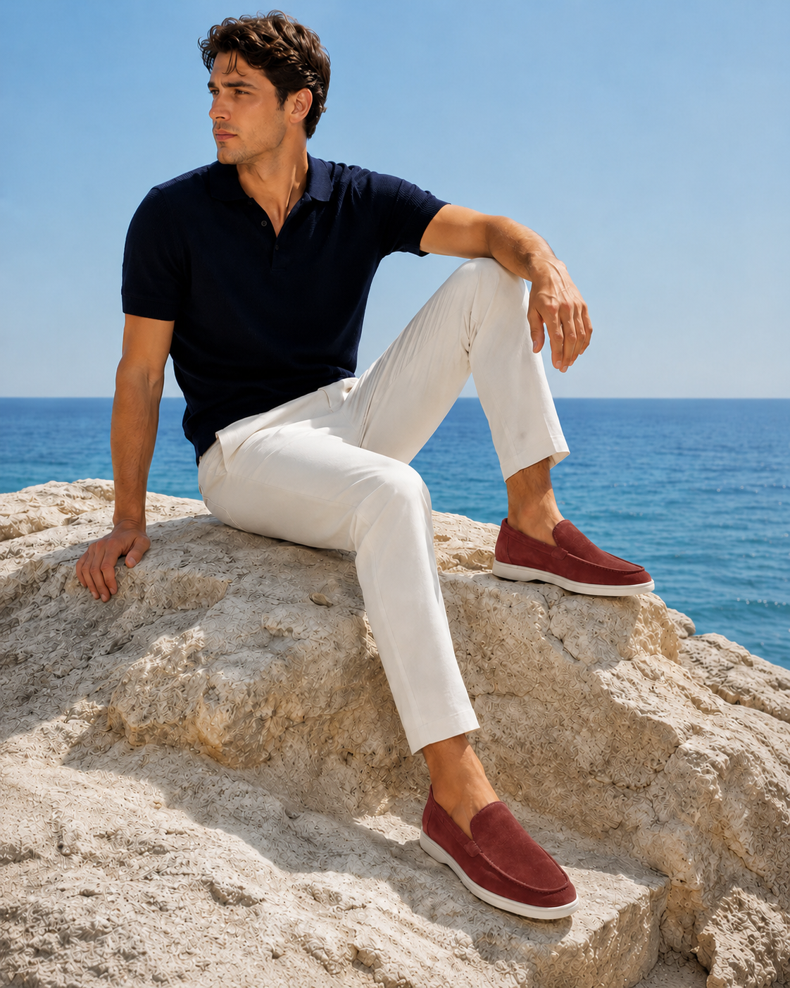 Moreno Suède Loafer Burgundy