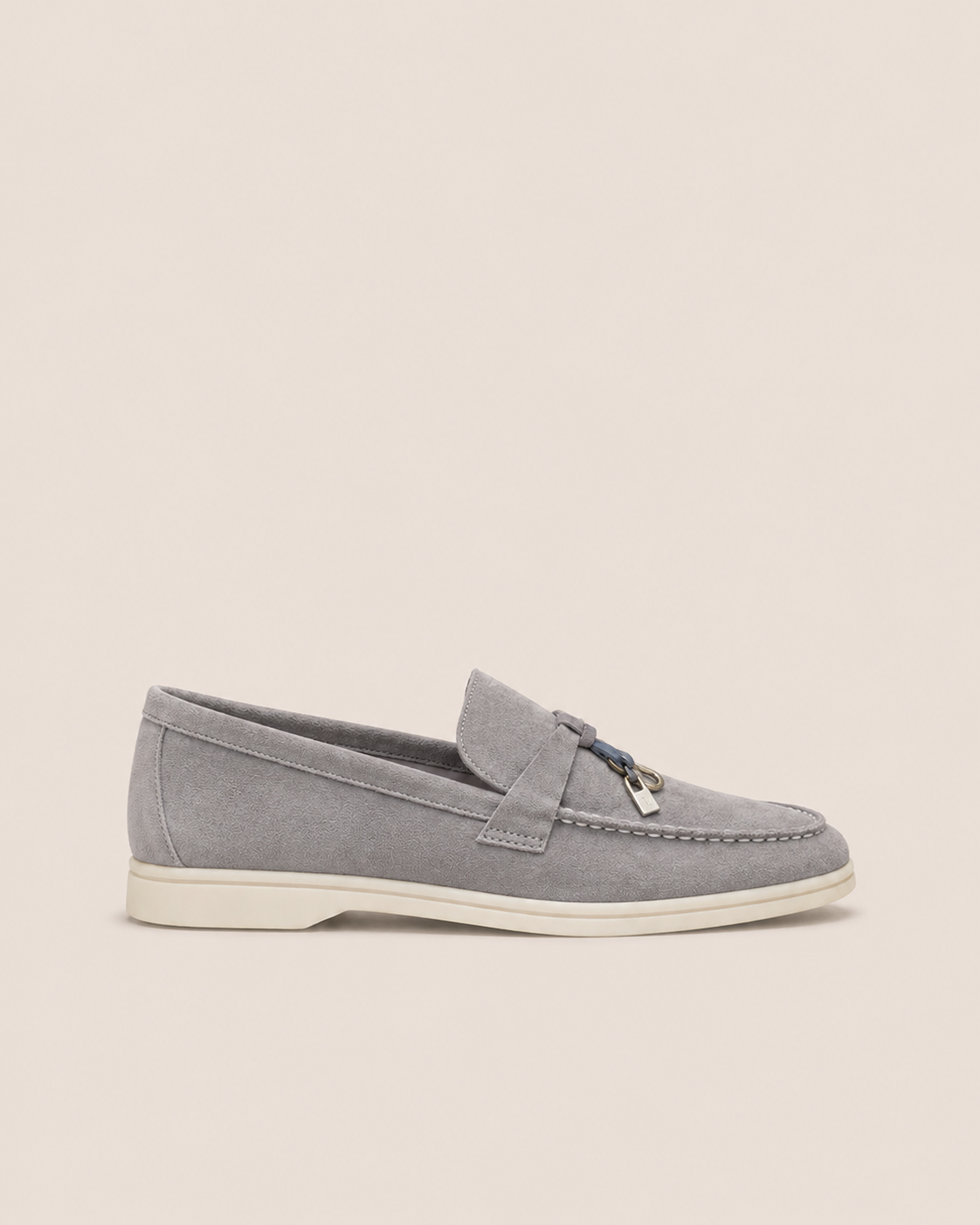 Lady Gray Buckle Loafer