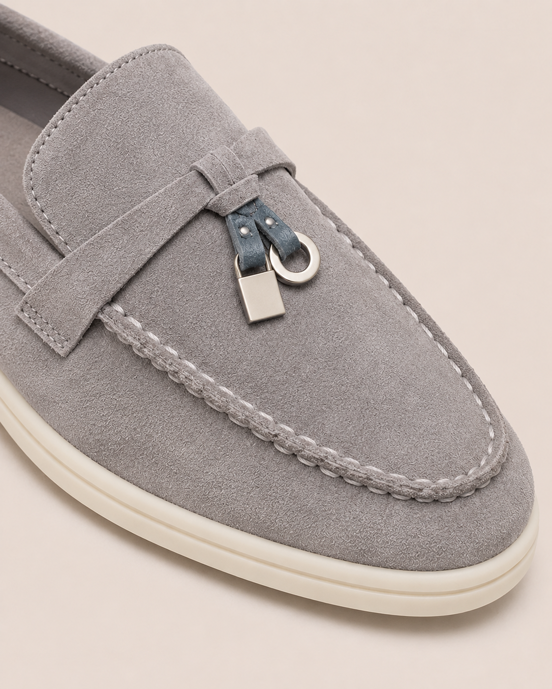 Lady Gray Buckle Loafer